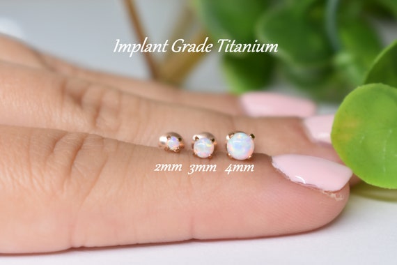 2mm titanium stud earrings deals