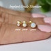IMPLANT GRADE TITANIUM Gold Internally Threaded 2mm 3mm 4mm White Opal Stone Screw On Flat Back Labret Tragus Cartilage Piercing Ear Stud