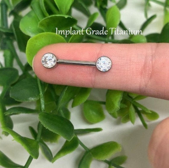 Implant Grade Titanium Nipple Ring Barbell With Internally