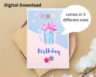 Printable Birthday Card | Birthday Card Printable | Digital Birthday Cards | Printable Happy Birthday Cards | Digital birthday card