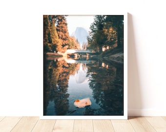 Yosemite Half Dome Art Print, National Park Photo, Half Dome Reflection Wall Art, Yosemite Sunset Photography Print, California Art