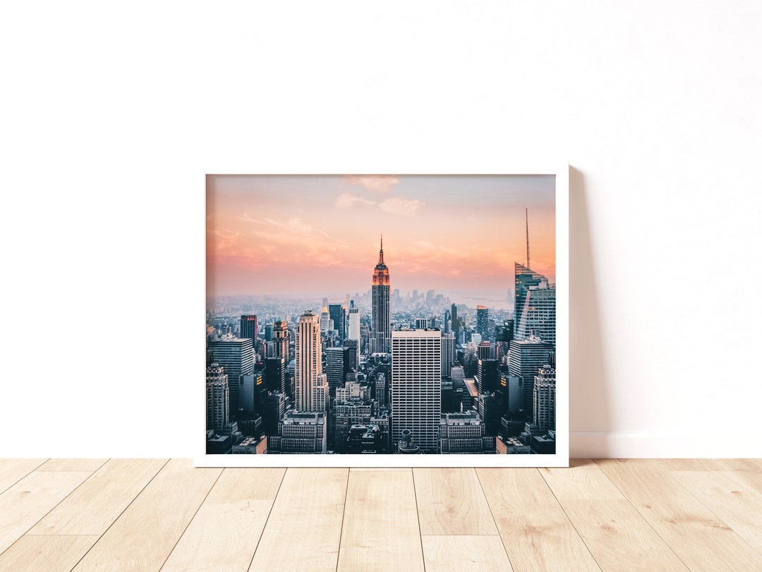 New York Skyline Wall Art, NYC Empire State Building Print, New York ...