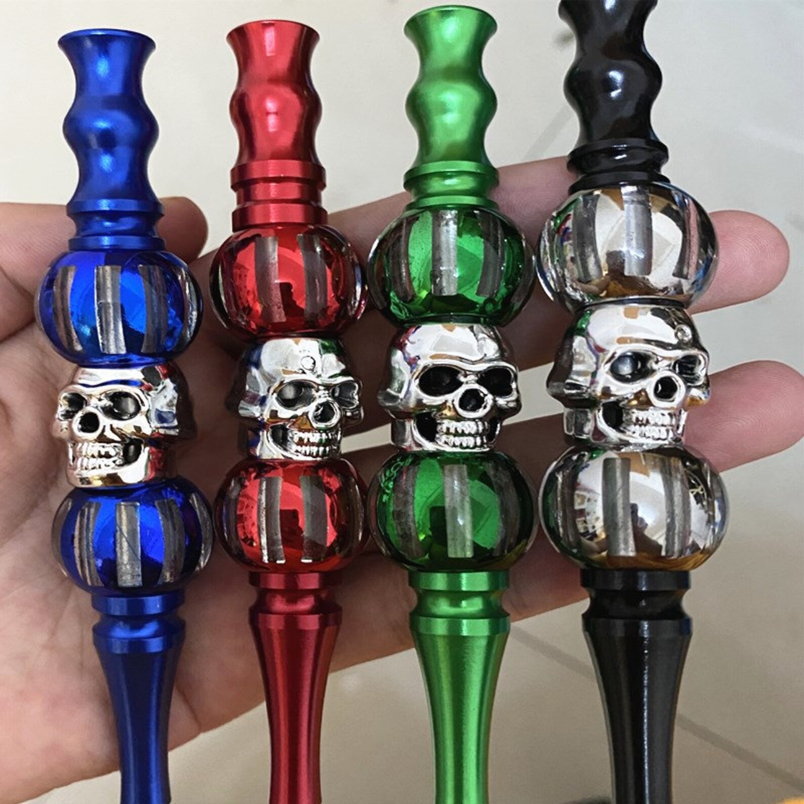Bling Skull Hookah Mouthpiece Assorted Colors Handmade Inlaid Etsy