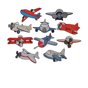 Aeroplanes set of 10 Filled Stitch Machine Embroidery Designs/Planes