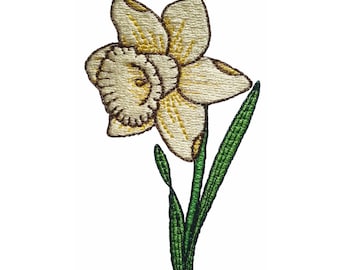 Daffodil flower machine embroidery design