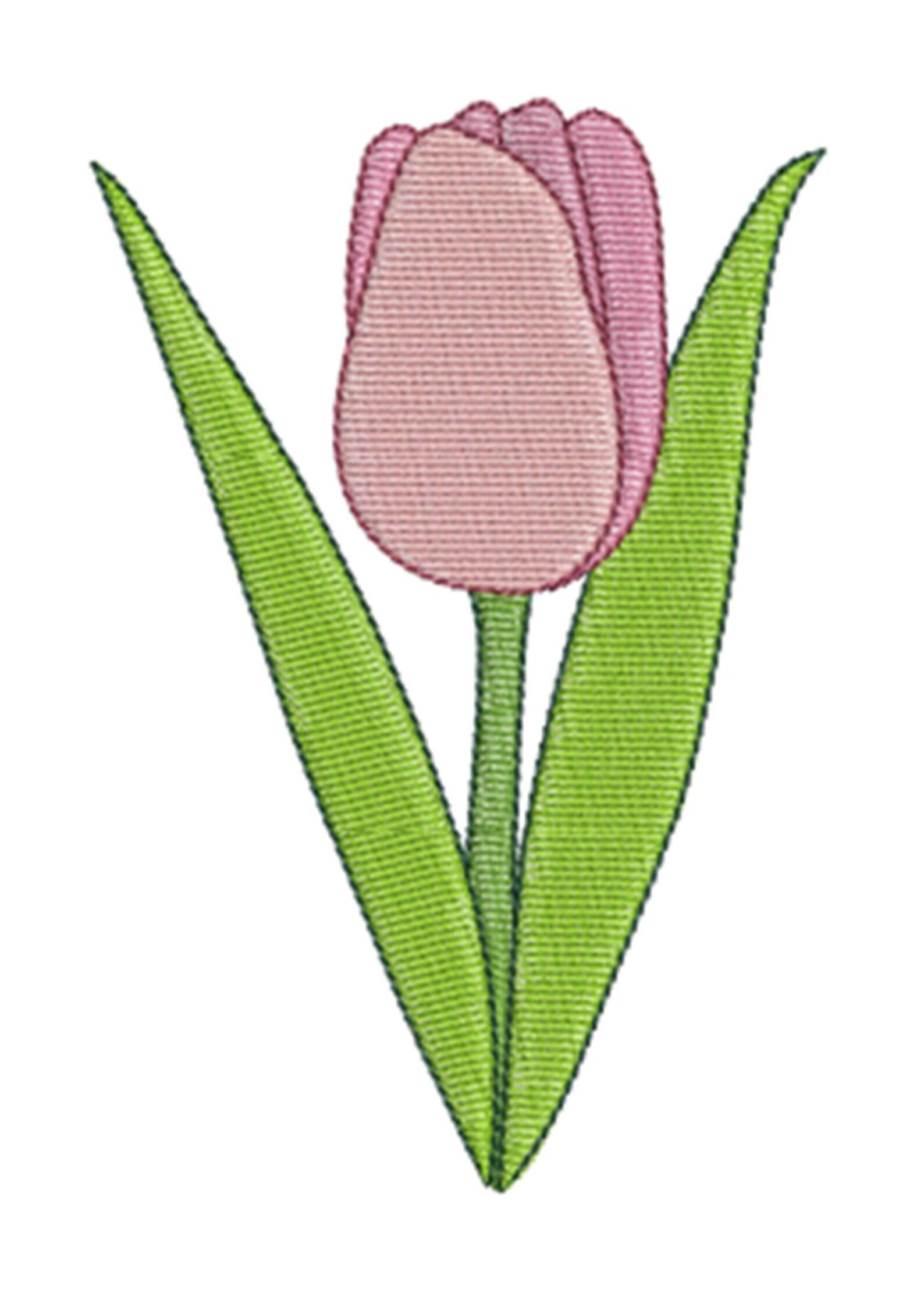 Tulip filled stitch machine embroidery designflowerbloom  etsy