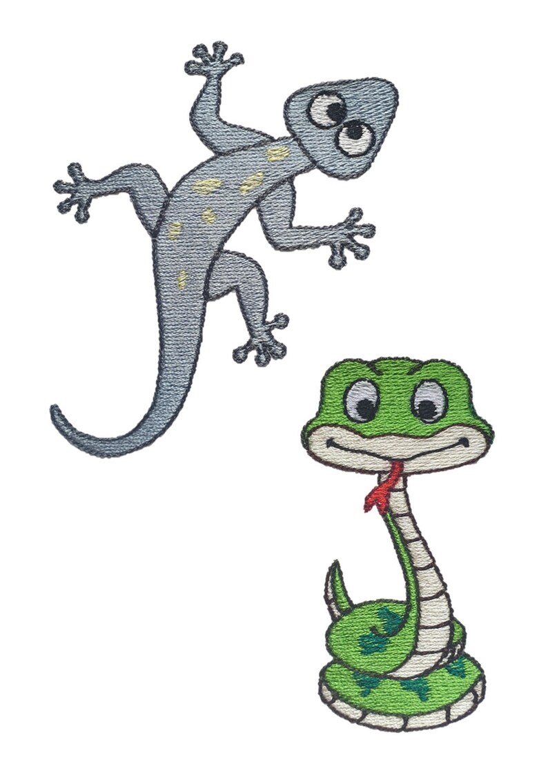 Ectotherms Set of 10 Filled Stitch Machine Embroidery Designs/reptiles