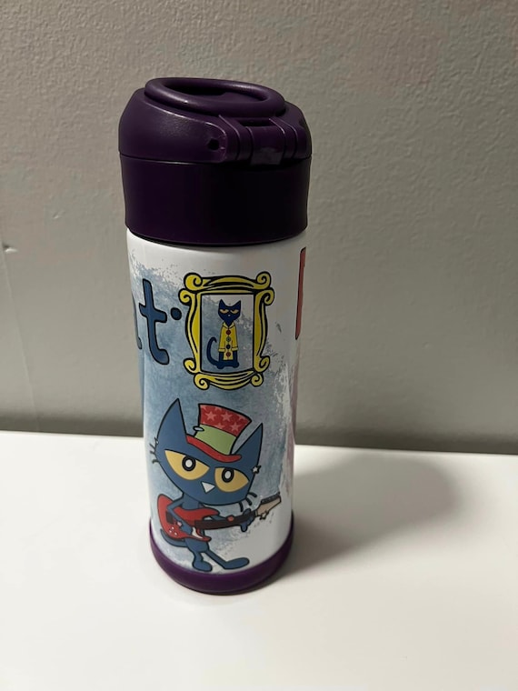 Blue Cat Kids Thermos/water Bottle 12oz 