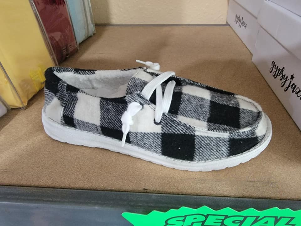 Gypsy jazz plaid shoes Clearance