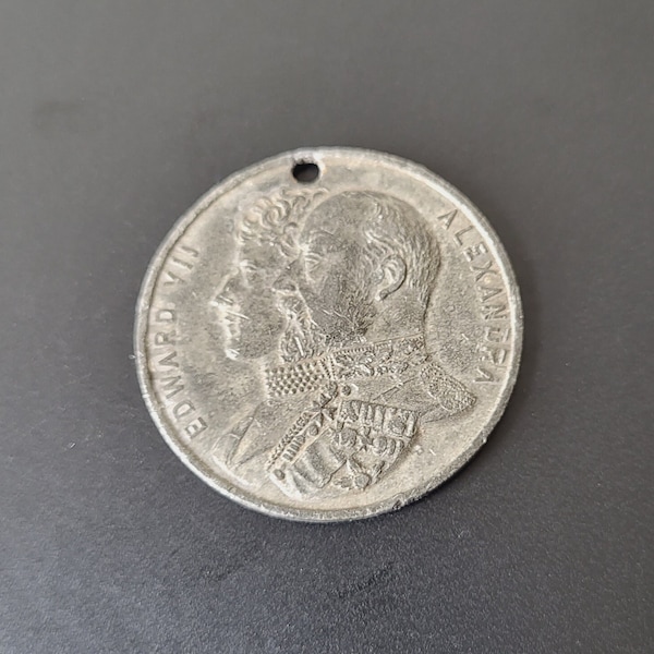 King Edward VII Commemorative Coronation Celebration Medal - 3.8 Cm Diameter