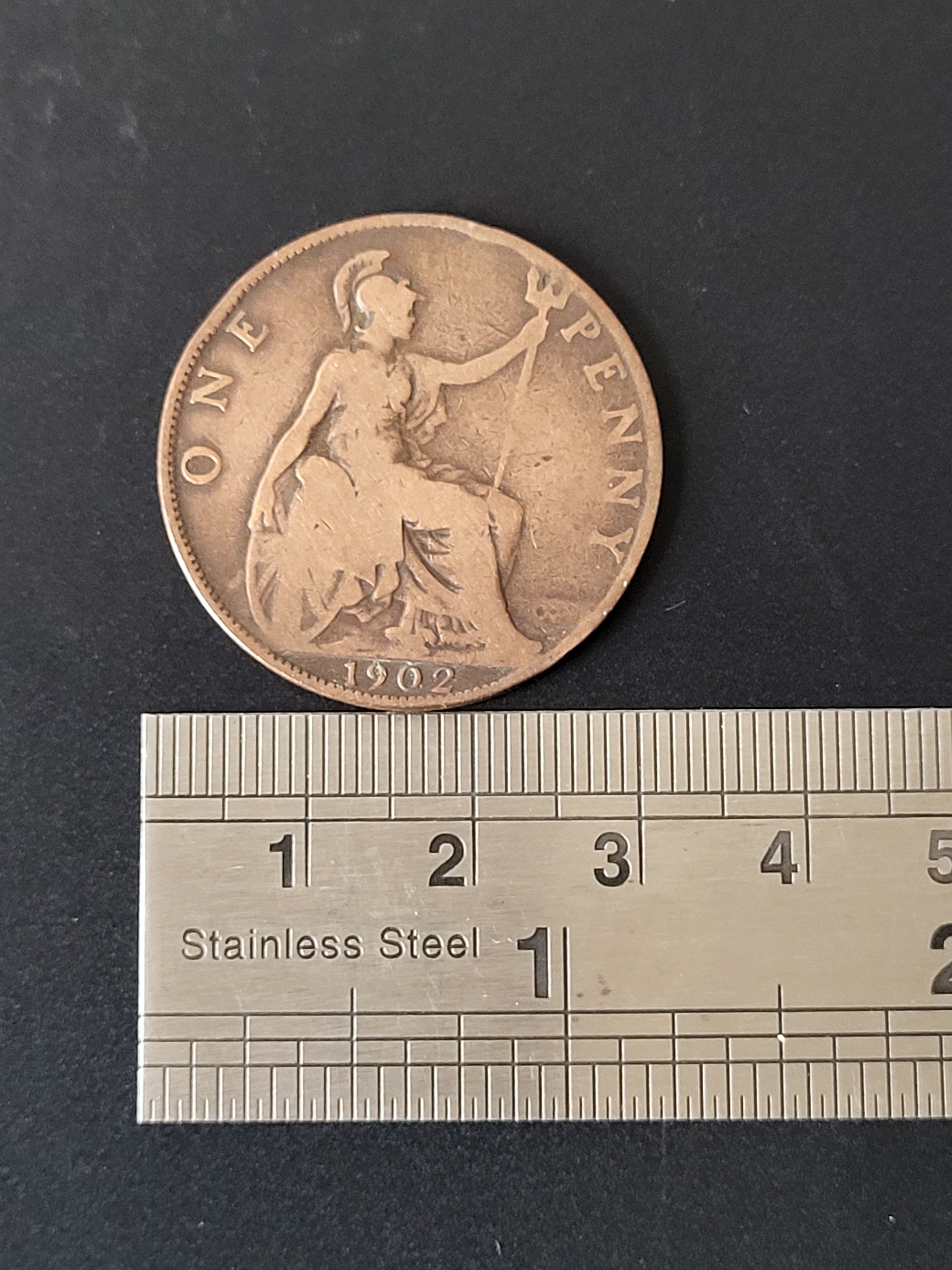 1902 エドワード朝時代の 1 ペニー - 直径 3.1 cm - 1d - Etsy 日本