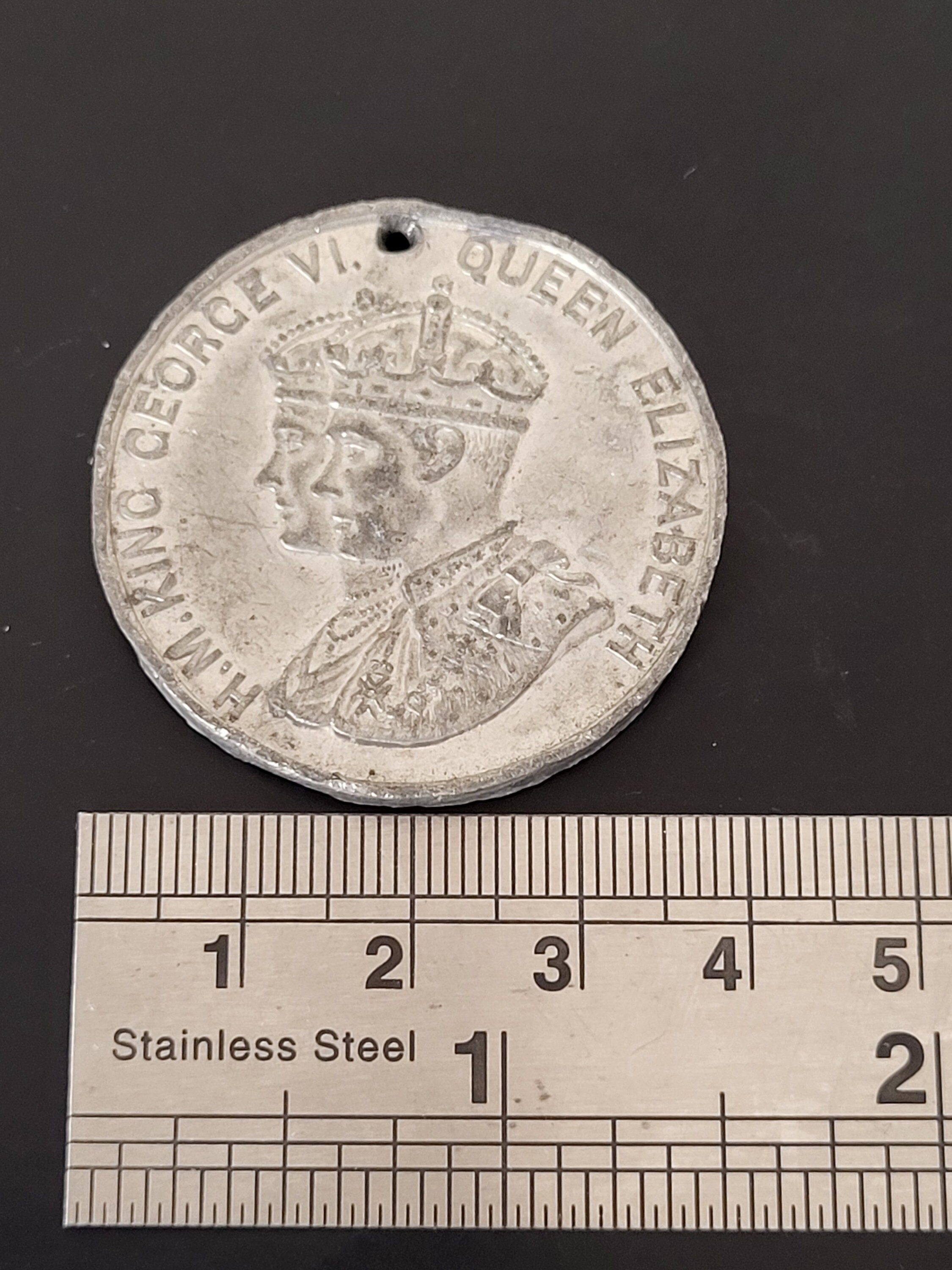 1937年ジョージ6世戴冠記念メダル - 直径3.9cm - Etsy 日本