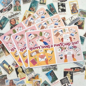 LIMITED** Happy World Postcard Day postcards - snailmail - postcrossing packs