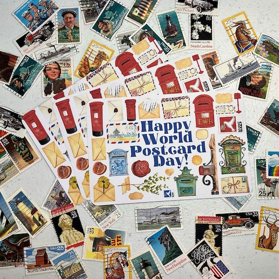 Happy World Postcard Day postcards - snailmail - postcrossing packs