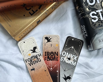 EMPYREAN Series Inspired Bookmarks | Fourth Wing | Iron Flame | Onyx Storm