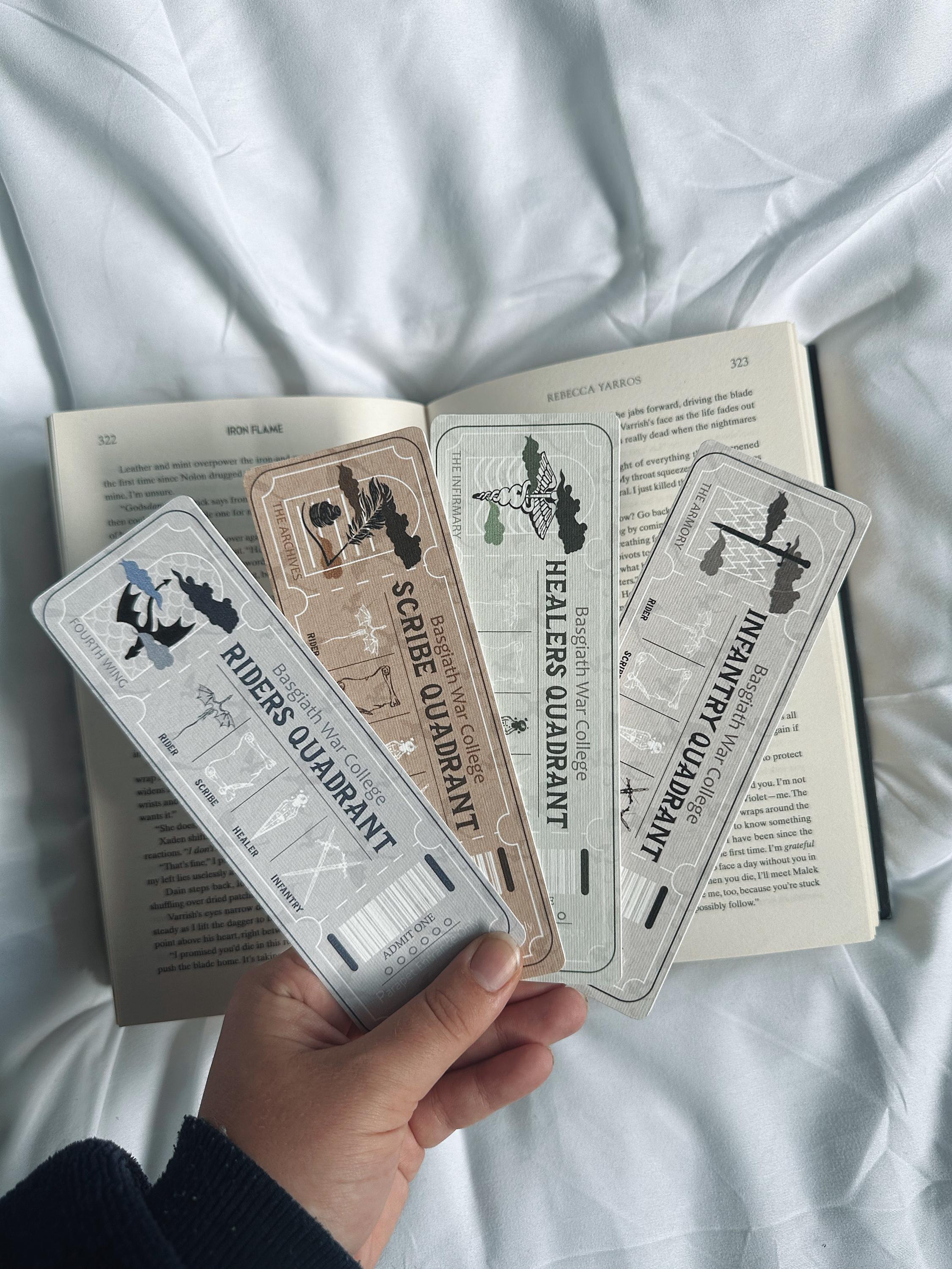 Fourth Wing Inspired Bookmarks | Riders Quadrant | Scribe