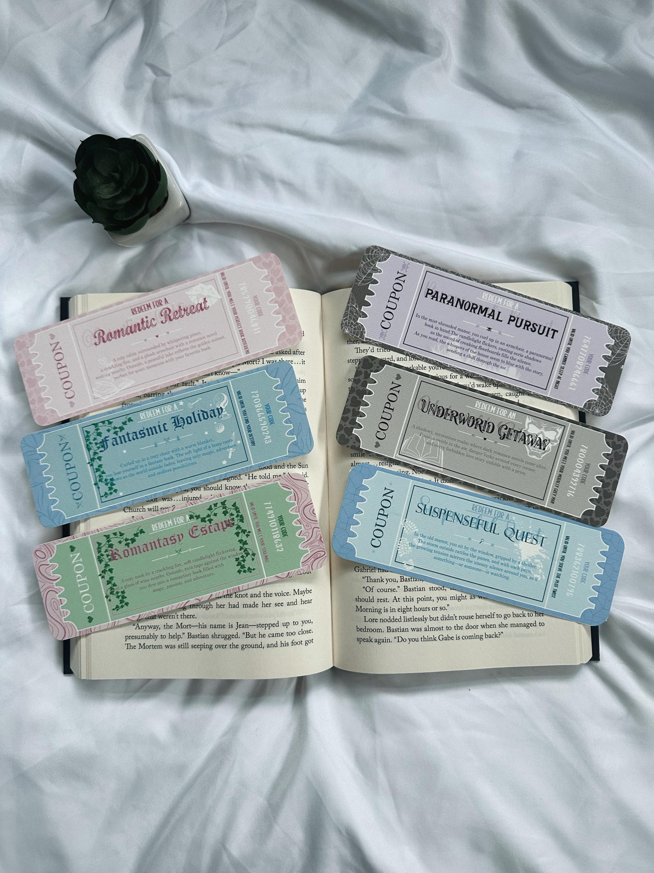 Redemable Bookmark Coupon Bookmark Tickets - Etsy