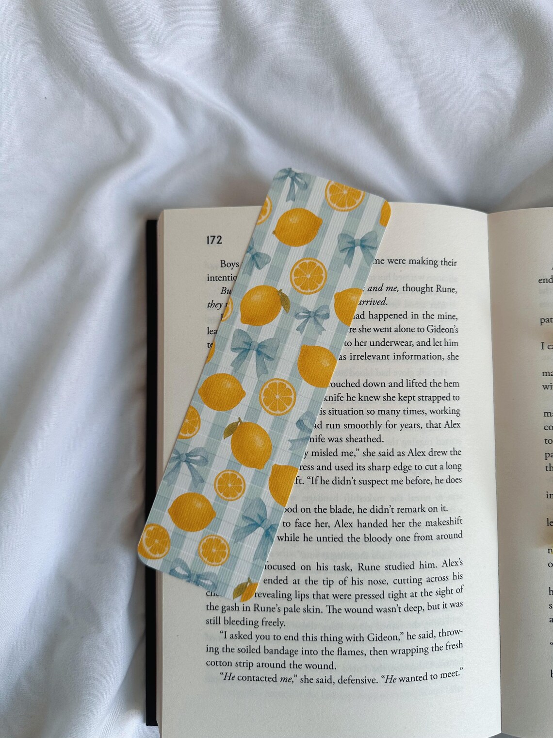 Lemons and Bows Bookmark | Picnic Date Series - Etsy