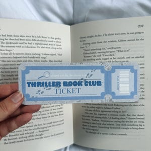 Thriller Bookclub Ticket Bookmark