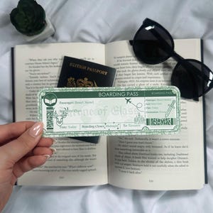 Marque-page inspiré du trône de verre | Carte d'embarquement
