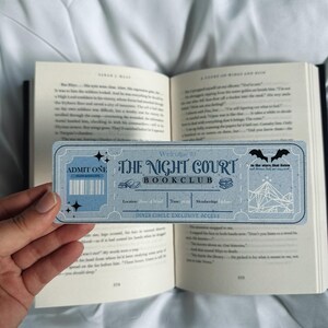 The Night Court Book Club-Eintrittskarte | ACOTAR inspiriert Lesezeichen |