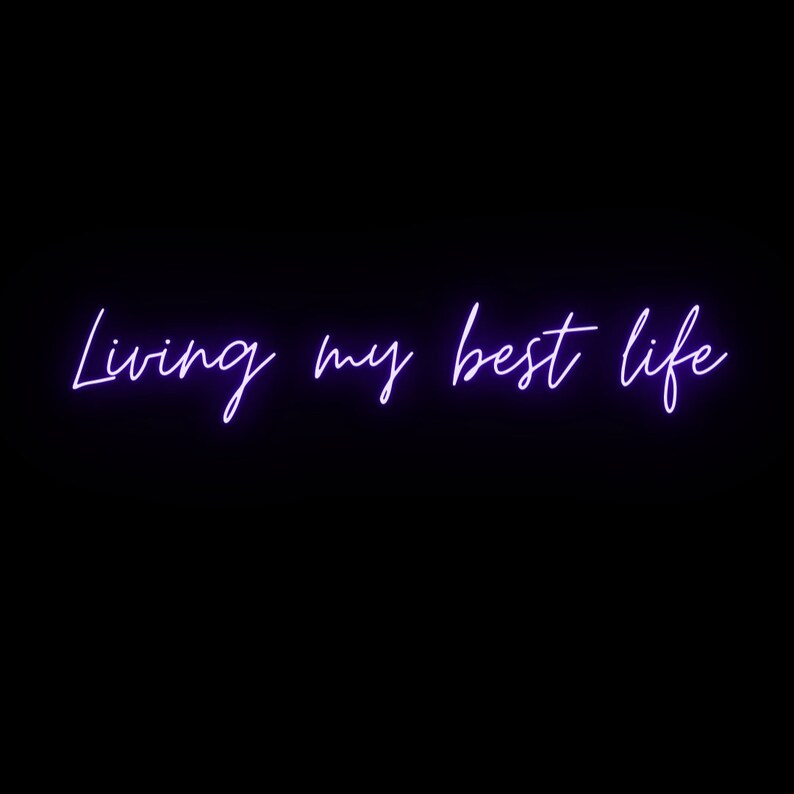 Living My Best Life Neon Light Wall Art Decor for Home Etsy