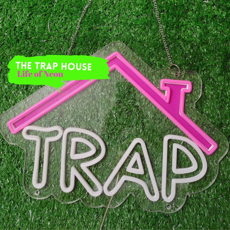 Trap House Rap Art Neon Sign Hip Hop Art Urban Art Black Etsy