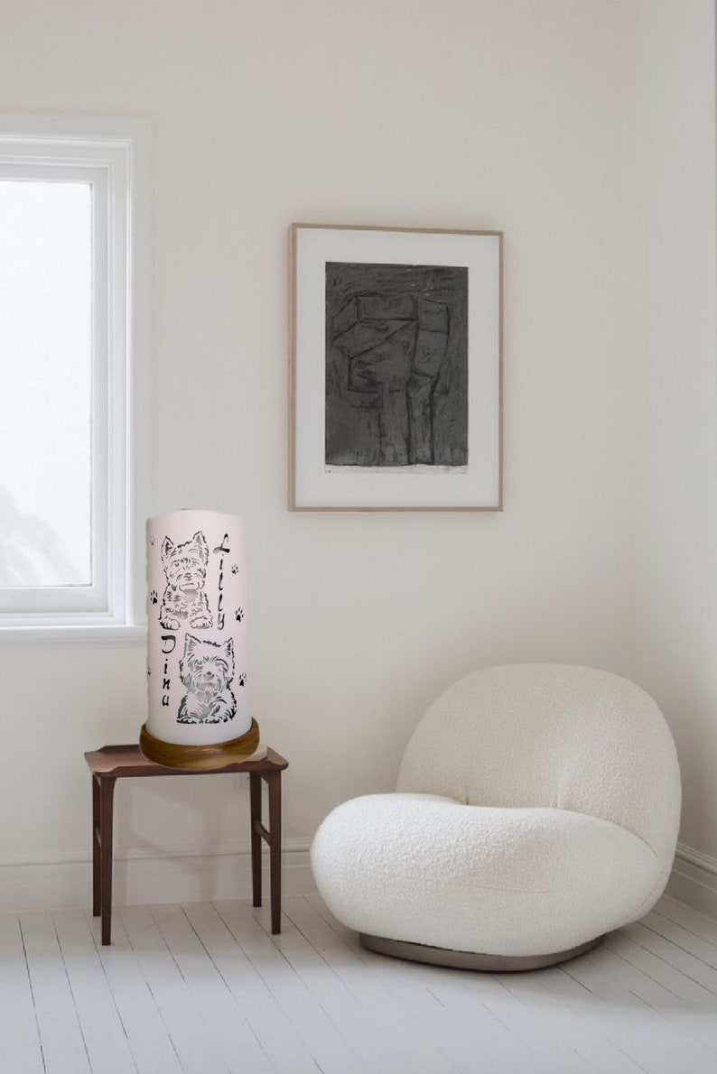 Personal West Highland White Terrier Accent Lamp Image of Pet Etsy