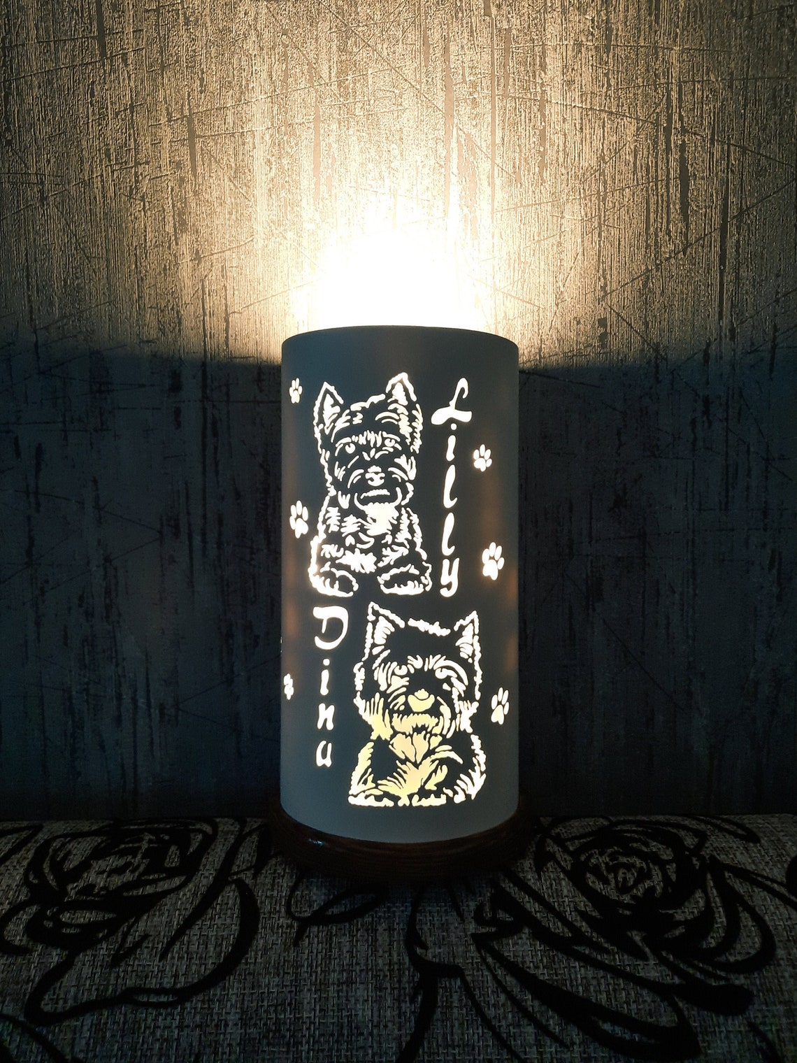 Personal West Highland White Terrier Accent Lamp Image of Pet Etsy