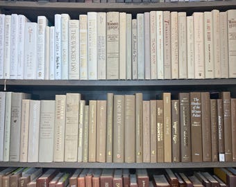 Decorative Book Sets, Neutral Home Decor, Real Hardcover Books