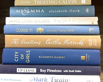 Küsten Deko Bücher Set: Stahlblau & Khaki Strandhaus Dekor