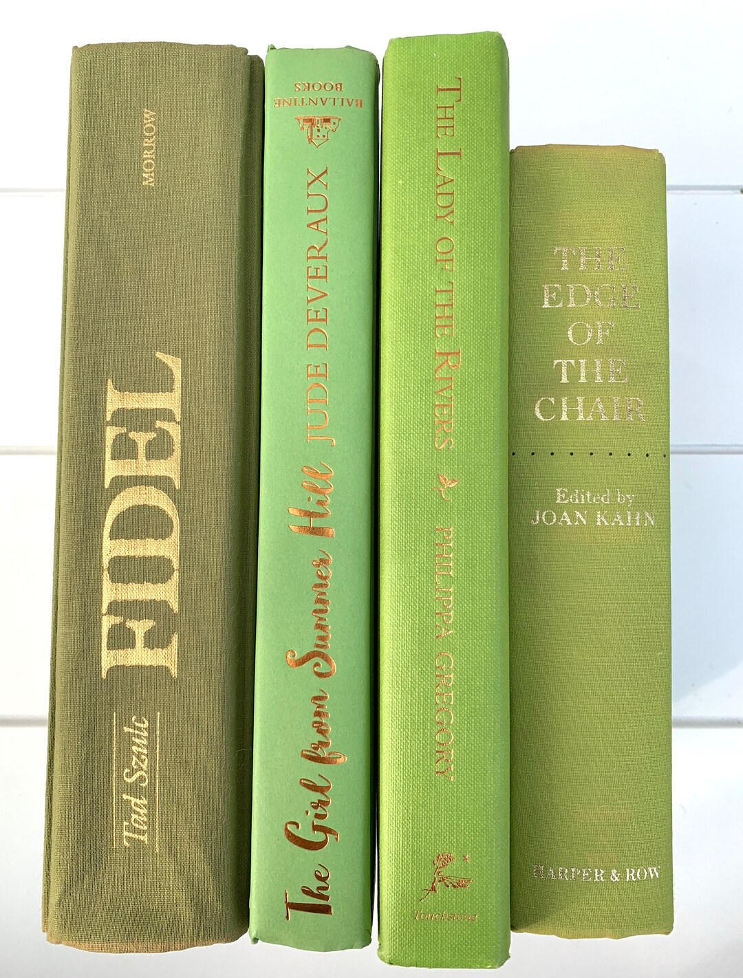 Green Decorative Book Stack, Home Display, Photo Proof - Etsy