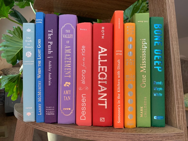 Rainbow Decorative Books Custom Coffee Table Books Etsy