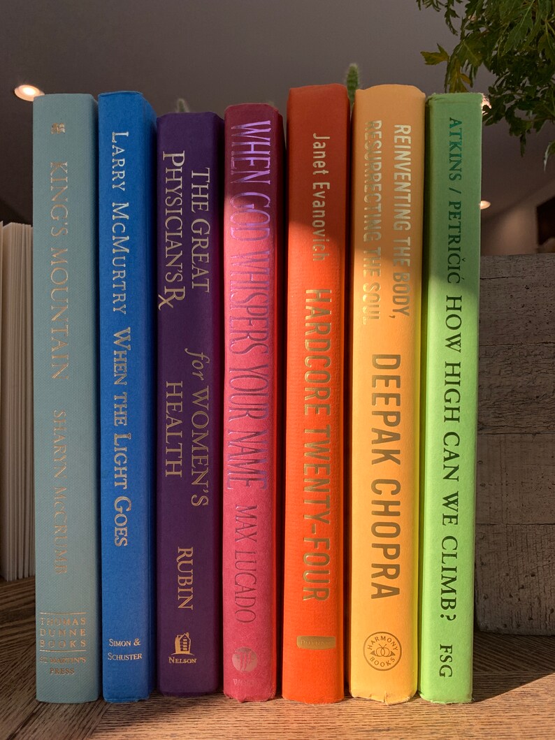 Rainbow Decorative Books Custom Coffee Table Books Etsy