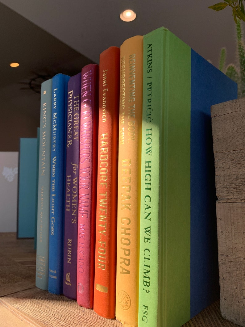 Rainbow Decorative Books Custom Coffee Table Books Etsy