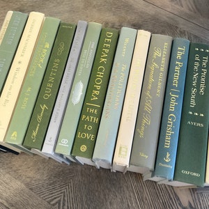 Custom Decorative Book Set: Earth Tone Bookshelf Decor