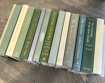 Custom Decorative Book Set: Earth Tone Bookshelf Decor