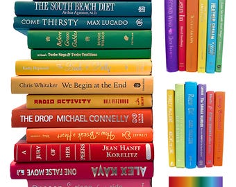 Libri decorativi personalizzati per colore: decorazioni per librerie colorate