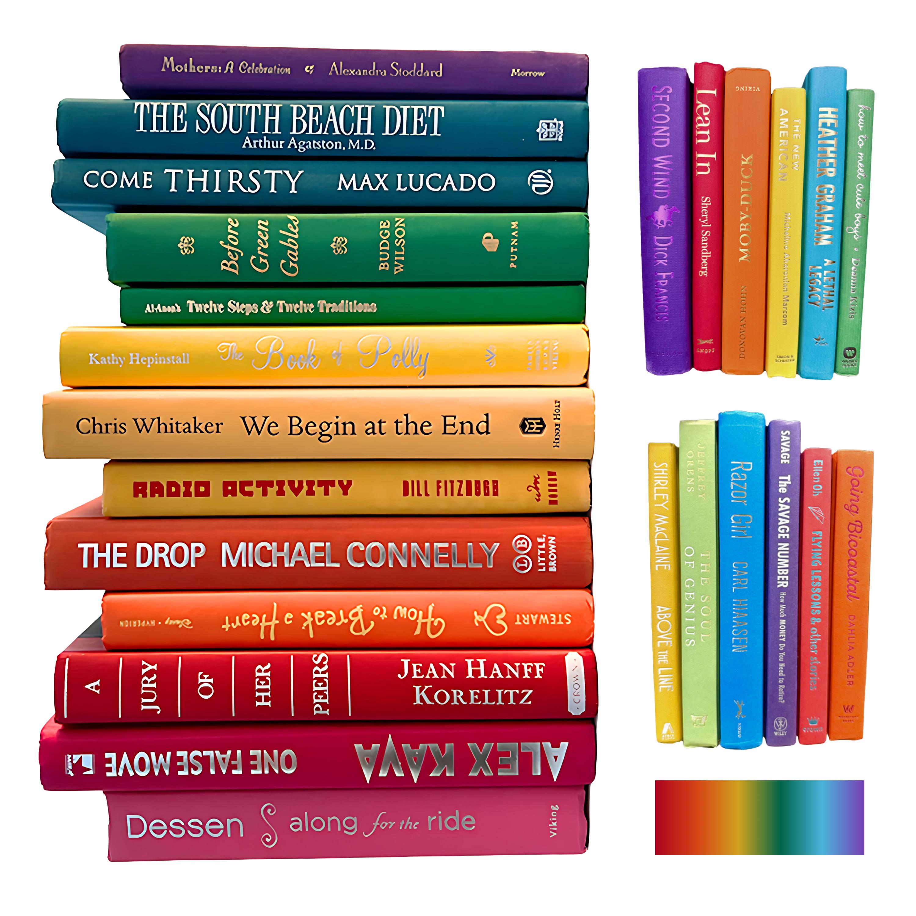 Custom Decorative Books by Color: Colorful Bookshelf Decor - Etsy
