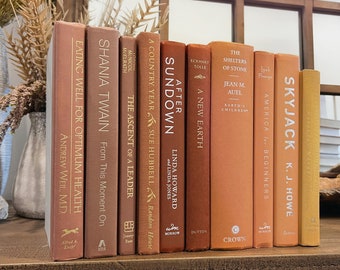 Lote de libros decorativos: Decoración otoñal en tonos neutros