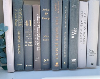 Neutral Decorative Books by color: Gray, Grey & White Hardcover Books