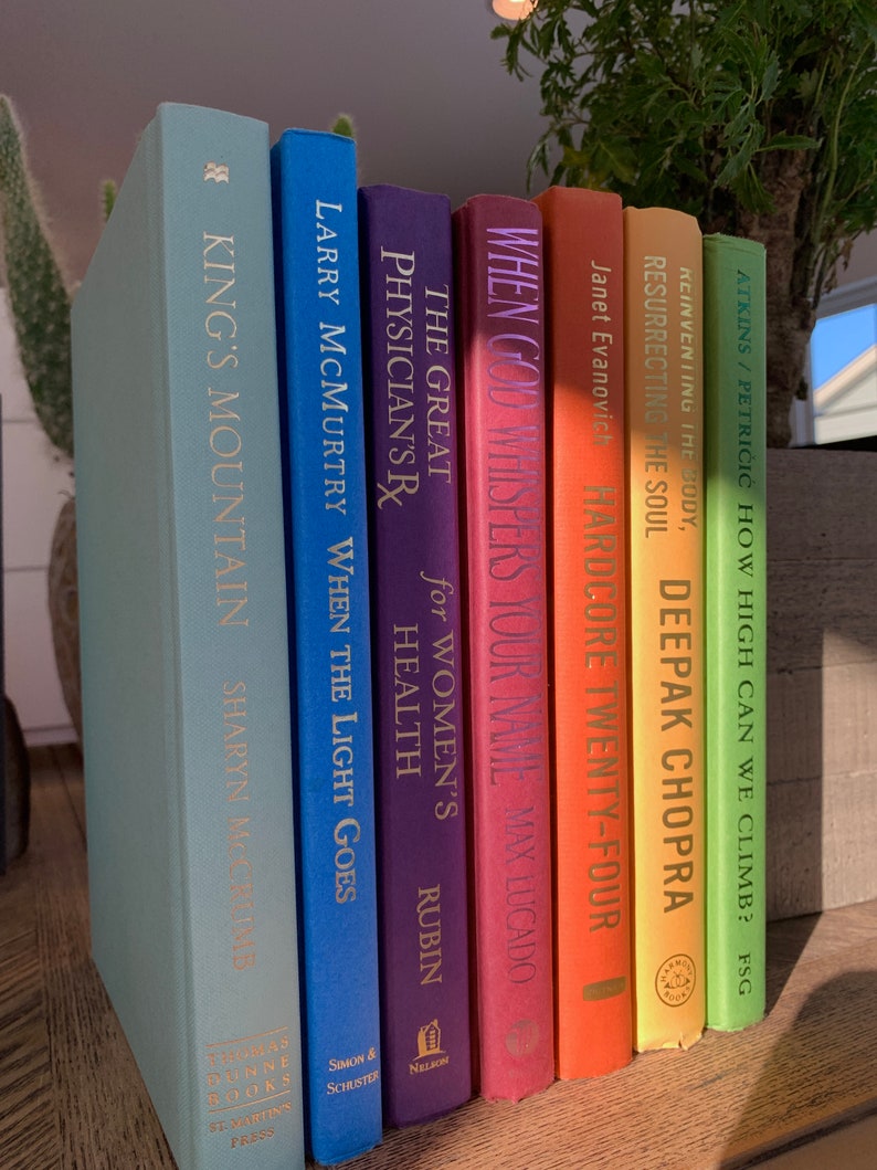 Rainbow Decorative Books Custom Coffee Table Books Etsy