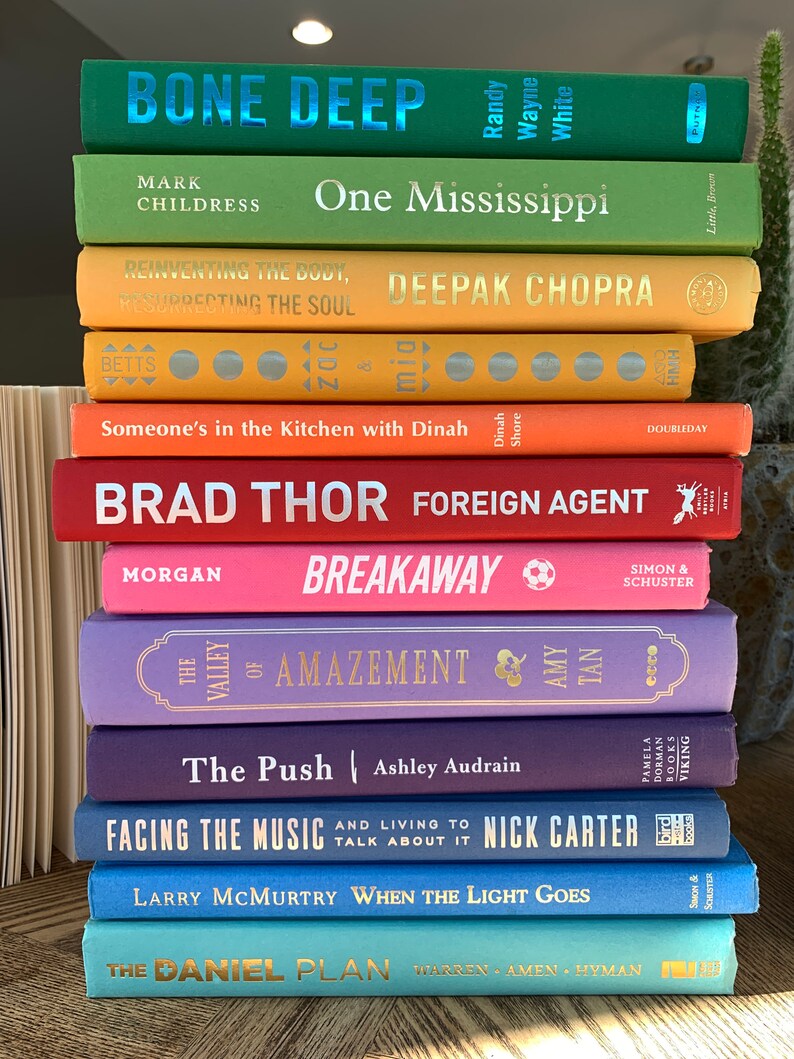 Rainbow Decorative Books Custom Coffee Table Books Etsy