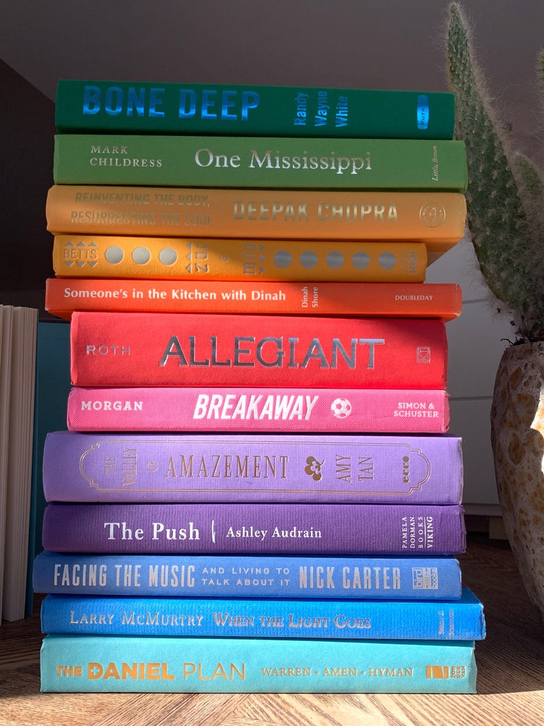 Rainbow Decorative Books Custom Coffee Table Books Etsy