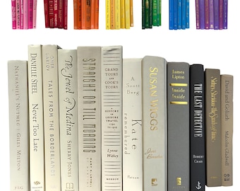 Libri decorativi personalizzati per colore: scegli la tua decorazione colorata per la libreria