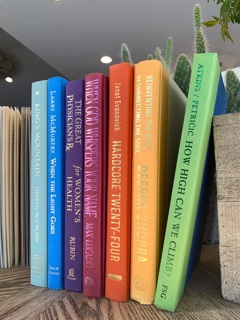 Rainbow Decorative Books Custom Coffee Table Books Etsy