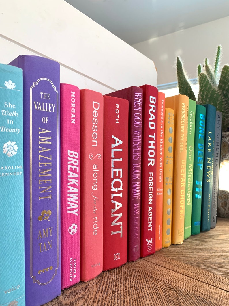 Rainbow Decorative Books Custom Coffee Table Books Etsy