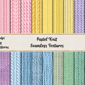 Pastel gebreide naadloze texturen