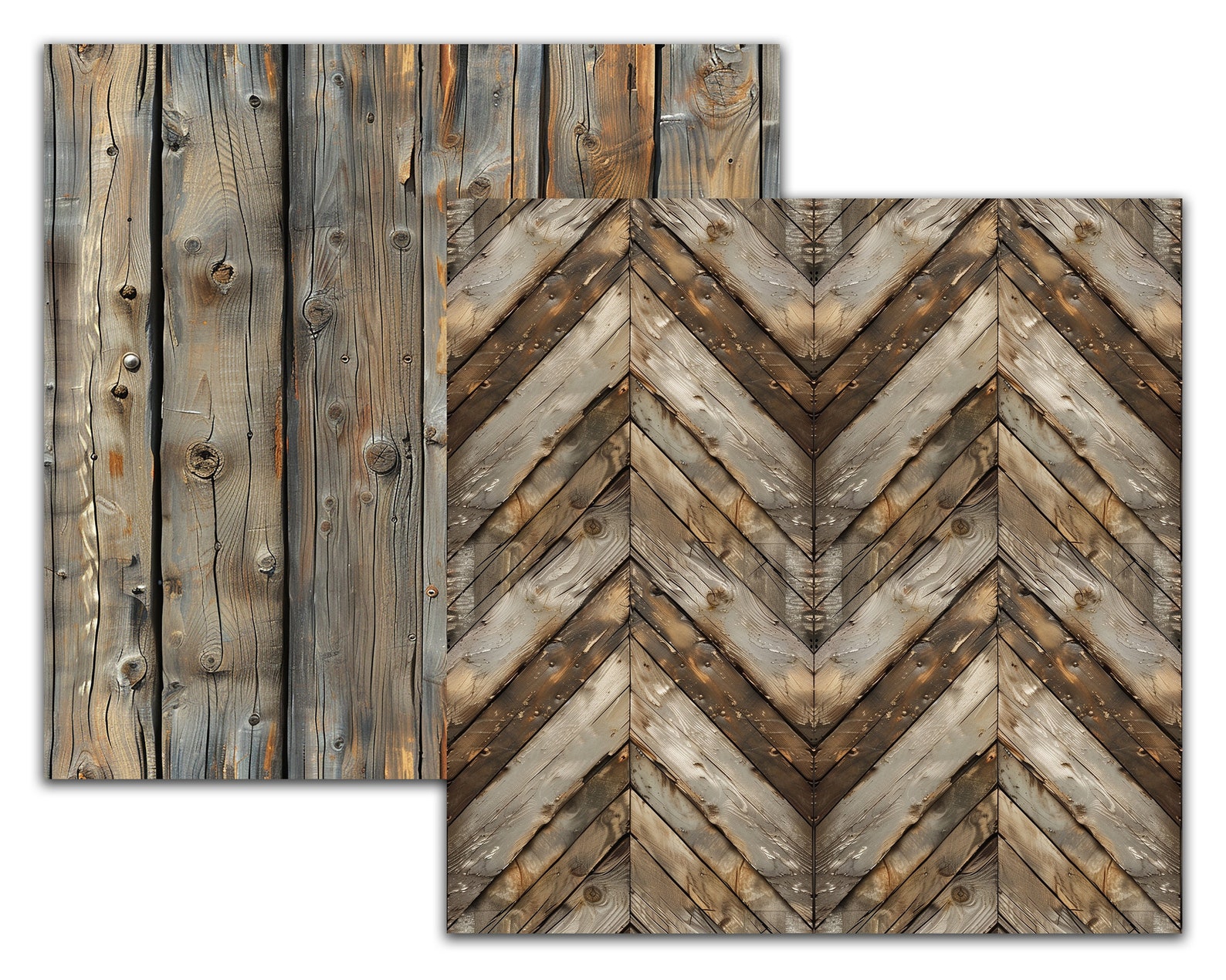 Rustic Sheet Rustic Wood Textures, Seamless Patterns, Printable Scrapbook Paper ...