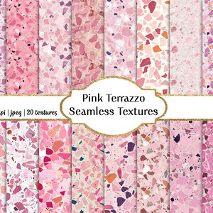 Pink Terrazzo Seamless Textures, Commercial use